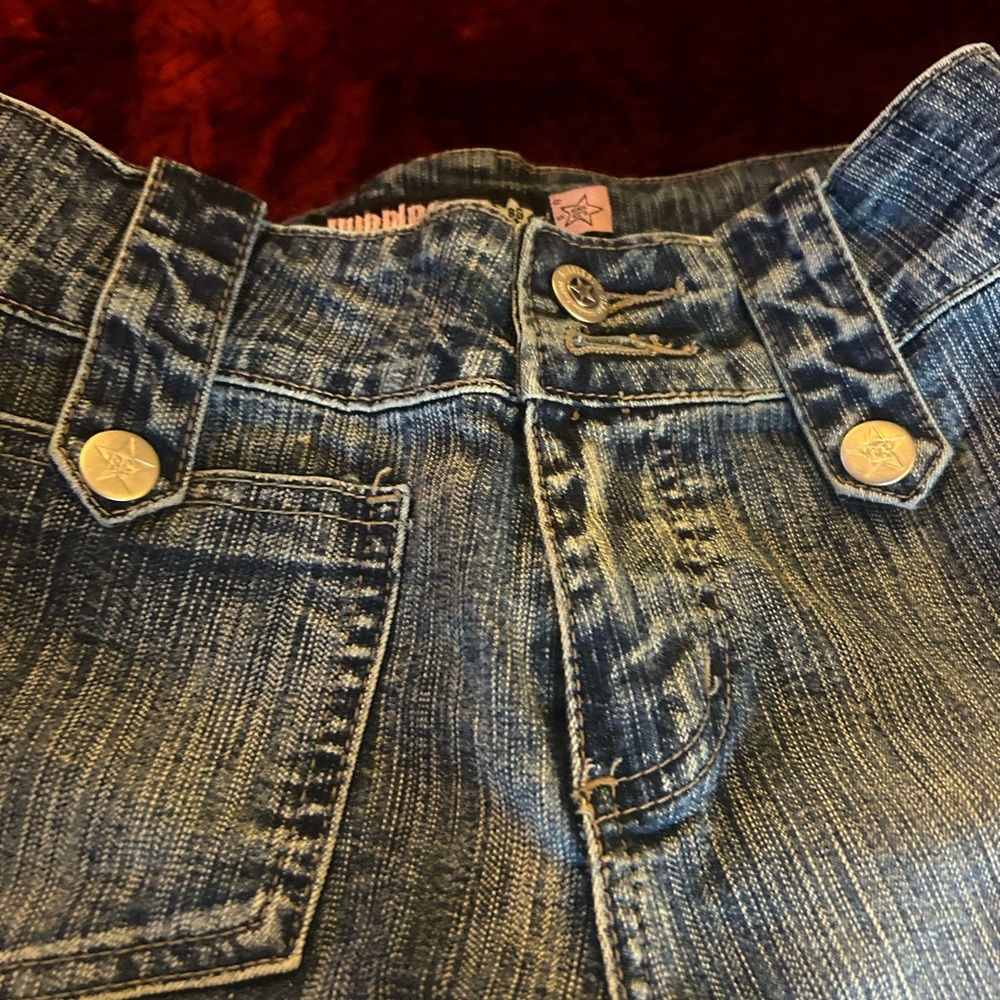 Vintage Bubblegum Women's Faded Blue Ankle Jeans crop pants